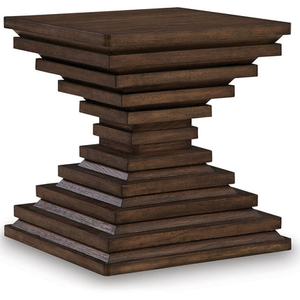 Hannodream - Warm Brown - Square End Table Signature Design by Ashley® 