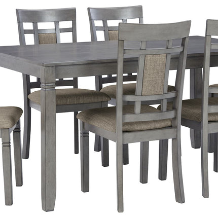 Jayemyer - Charcoal Gray - Rect Drm Table Set (Set of 7) Ashley Furniture 