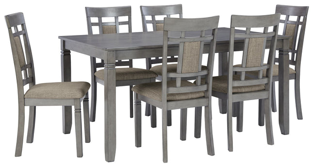 Jayemyer - Charcoal Gray - Rect Drm Table Set (Set of 7) Ashley Furniture 