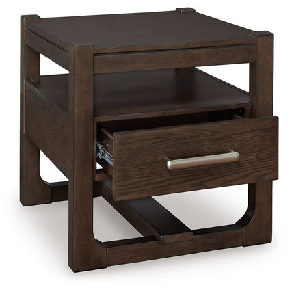 Breckington - Dark Brown - Square End Table Signature Design by Ashley® 