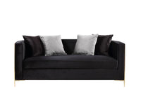 Fergal - Loveseat - Black Velvet & Gold Finish ACME 