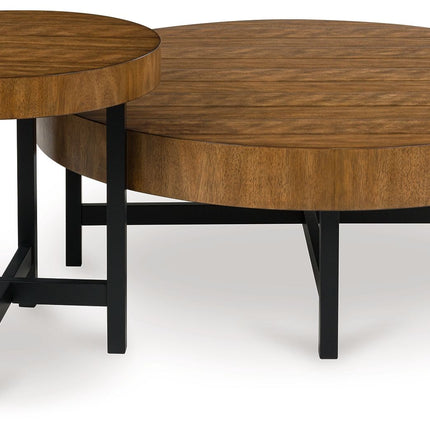 Steenlage - Brown / Black - Occasional Table Set (Set of 2) Signature Design by Ashley® 