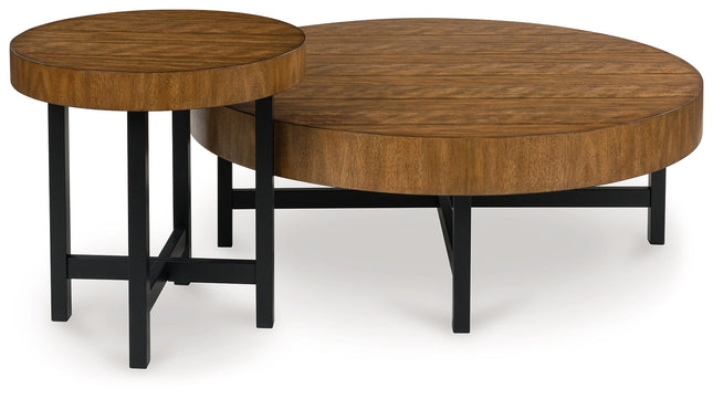 Steenlage - Brown / Black - Occasional Table Set (Set of 2) Signature Design by Ashley® 