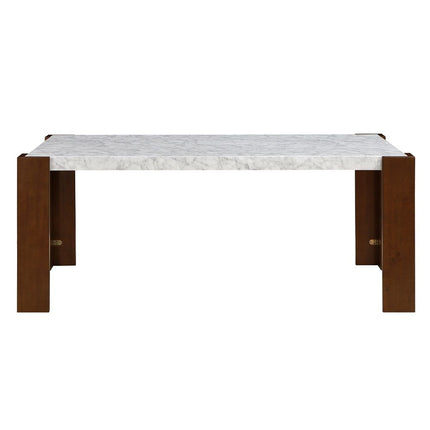 Hettie - Dining Table With Engineering Stone Top - Brown ACME 