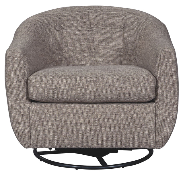 Upshur - Taupe - Swivel Glider Accent Chair Ashley Furniture 