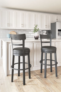 Valebeck -  Tall Upholstered Swivel Barstool Signature Design by Ashley® 