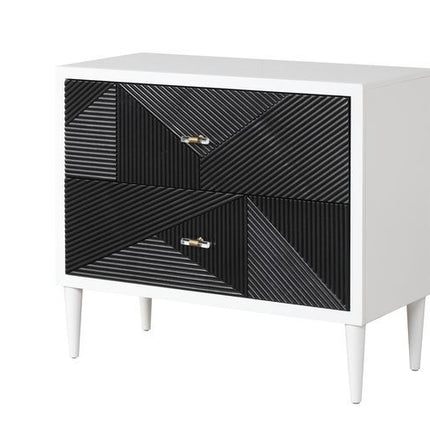 Dubni - Accent Table - White & Black Finish ACME 