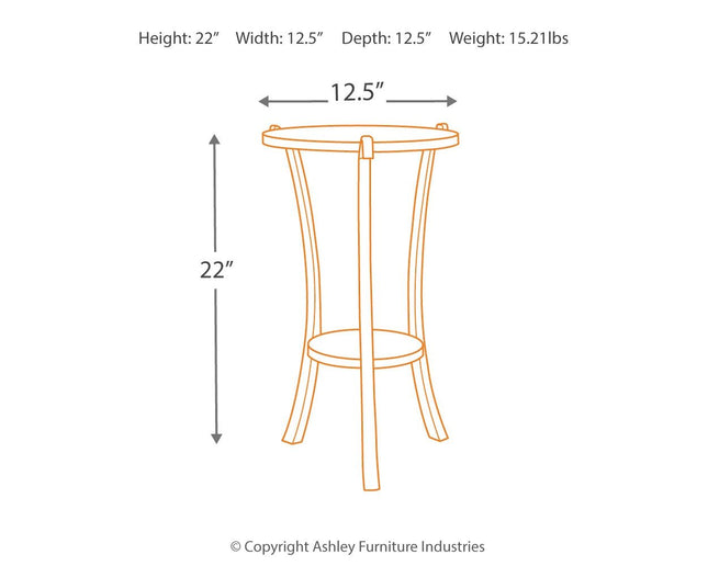 Enderton - White Wash / Pewter - Accent Table Ashley Furniture 