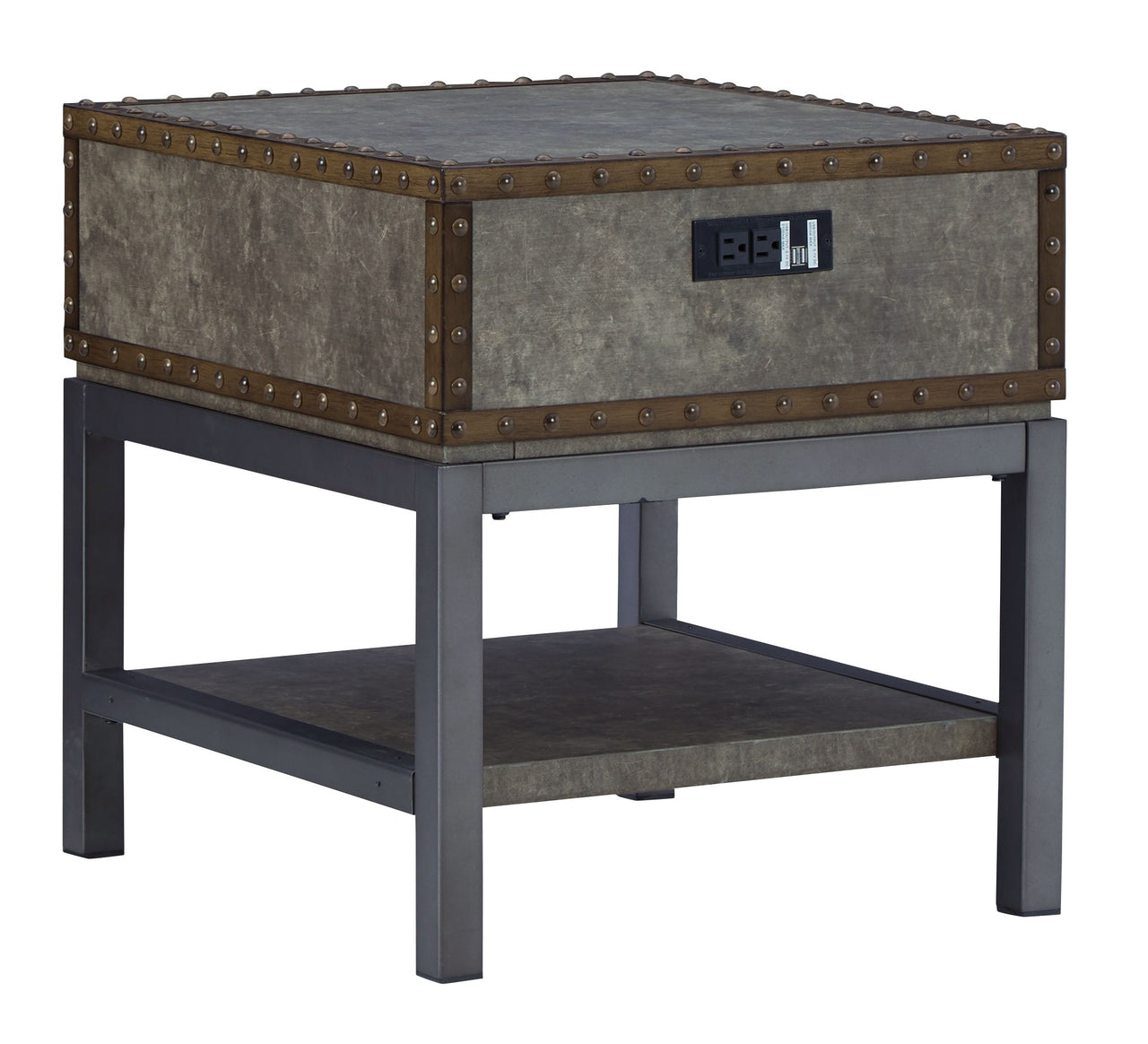 Derrylin - Brown - Rectangular End Table - Tony's Home Furnishings