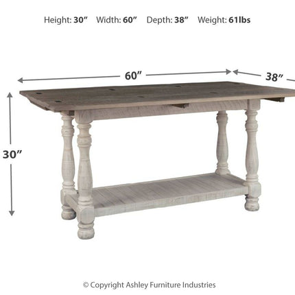 Havalance - Gray / White - Flip Top Sofa Table Ashley Furniture 