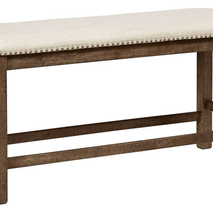 Moriville - Beige - Double Uph Bench Ashley Furniture 