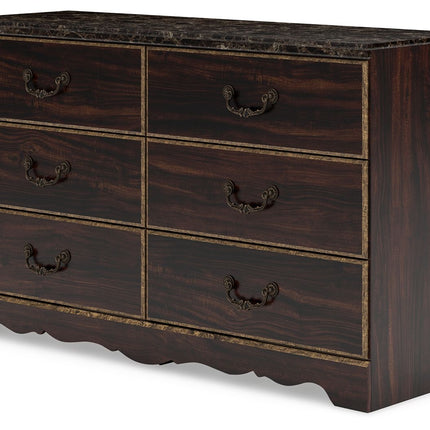 Glosmount - Two-tone - Six Drawer Dresser Signature Design by Ashley® 