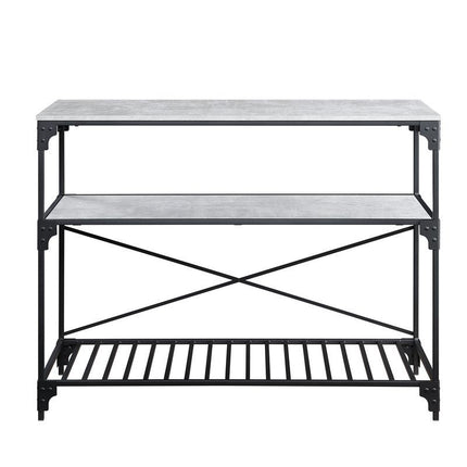 Jakob - Kitchen Cart - Black & Concrete Finish ACME 