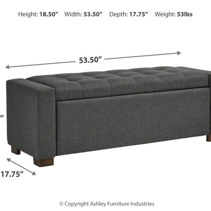 Cortwell - Gray - Storage Bench Ashley Furniture 