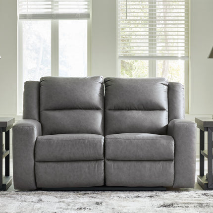 Brixworth - Slate - Reclining Loveseat Benchcraft® 