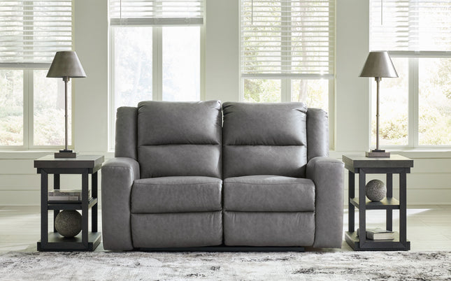 Brixworth - Slate - Reclining Loveseat Benchcraft® 