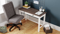 Thumbnail for Dorrinson - White / Black / Gray - Home Office Desk - 2-drawer - Tony's Home Furnishings