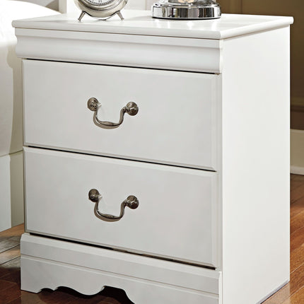 Anarasia - White - Two Drawer Night Stand Ashley Furniture 