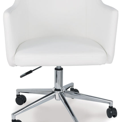 Baraga - White - Home Office Swivel Desk Chair Ashley Furniture 