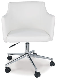 Thumbnail for Baraga - White - Home Office Swivel Desk Chair - Tony's Home Furnishings