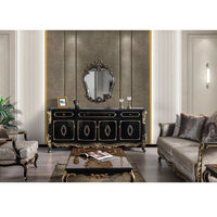 Betria - Mirror - Gold & Black - Tony's Home Furnishings