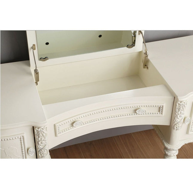 Dorothy - Vanity Desk & Mirror - Ivory - Tony's Home Furnishings