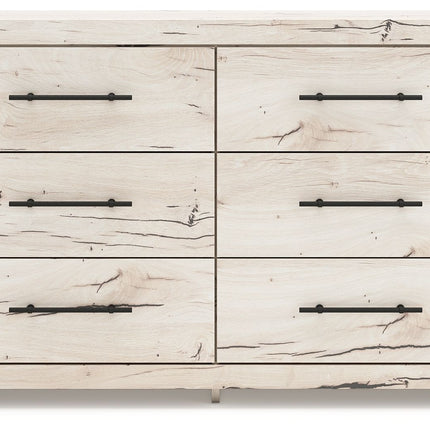 Lawroy - Light Natural - Six Drawer Dresser Benchcraft® 