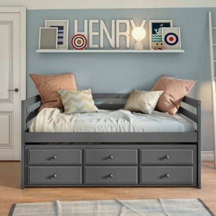 Darcie - Captain Bed - Gray Finish ACME 