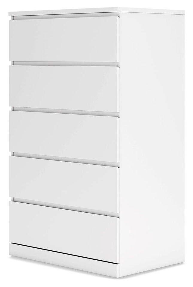 Onita - White - Five Drawer Chest Signature Design by Ashley® 