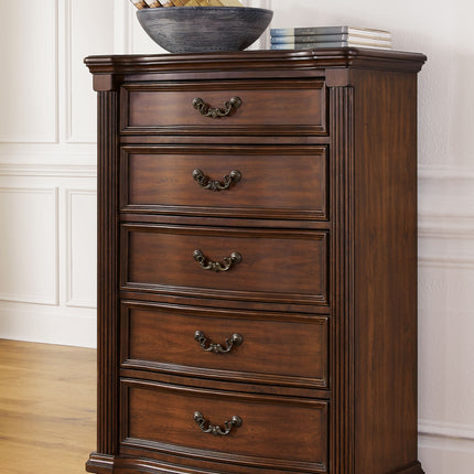 Lavinton - Brown - Five Drawer Chest Signature Design by Ashley® 