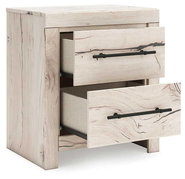 Lawroy - Light Natural - Two Drawer Night Stand Benchcraft® 