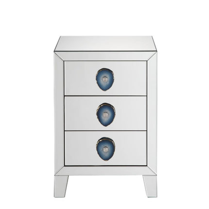 Filip - Accent Table - Mirrored & Faux Agate ACME 