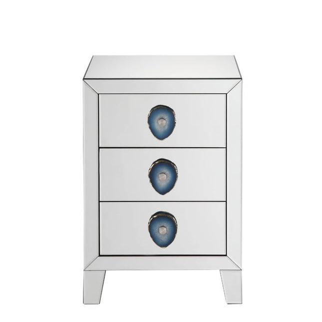 Filip - Accent Table - Mirrored & Faux Agate ACME 