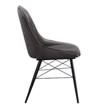 Abraham - Side Chair (Set of 2) - Gray Fabric & Black Finish ACME 