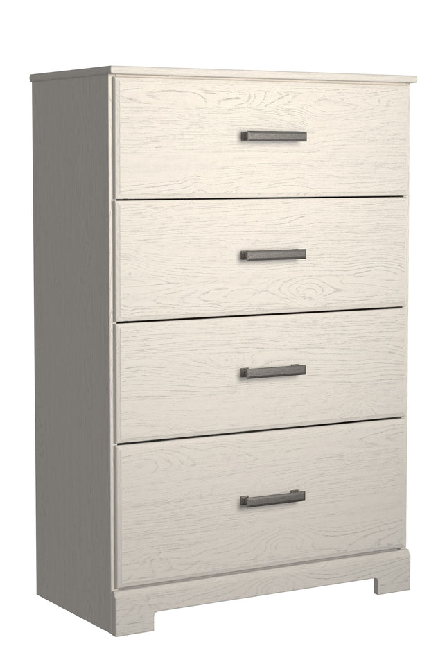 Stelsie - White - Four Drawer Chest Ashley Furniture 