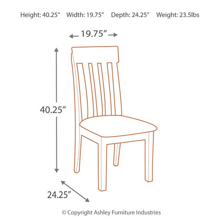 Haddigan - Dark Brown - Dining Uph Side Chair (Set of 2) Ashley Furniture 