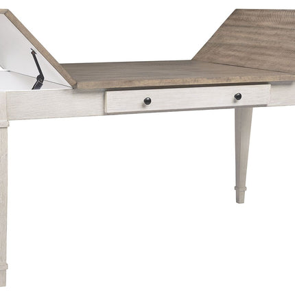 Skempton - White - RECT DRM Table w/Storage Signature Design by Ashley® 