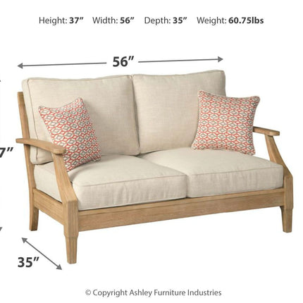 Clare - Beige - Loveseat W/Cushion Ashley Furniture 