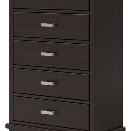 Covetown - Dark Brown - Five Drawer Chest Signature Design by Ashley® 