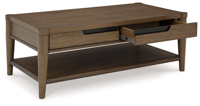 Roanhowe - Brown - Rectangular Cocktail Table Signature Design by Ashley® 