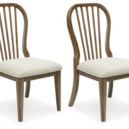 Sturlayne - Brown - Dining Upholstered Side Chair (Set of 2) - Spindleback - Tony's Home Furnishings