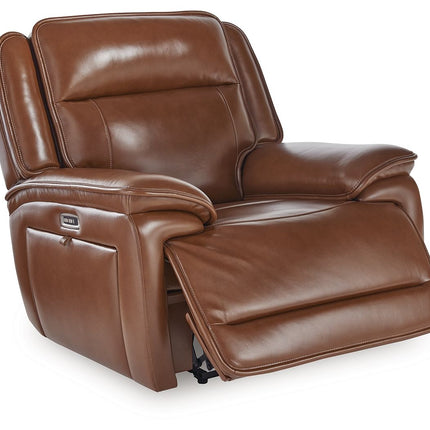 Healy Pier - Chocolate - Power Recliner / Adj Headrest Signature Design by Ashley® 