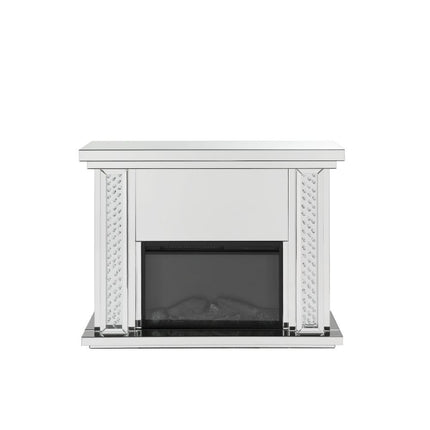 Nysa - Fireplace - Mirrored & Faux Crystals - 39" ACME 