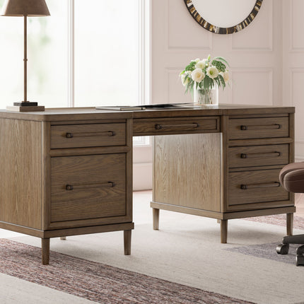 Roanhowe - Brown - Home Office Desk Signature Design by Ashley® 