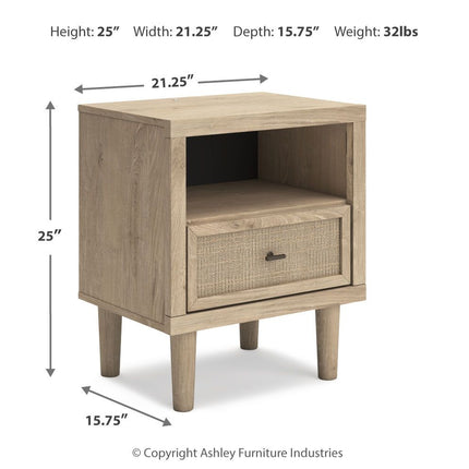 Cielden - Two-tone - One Drawer Night Stand Signature Design by Ashley® 