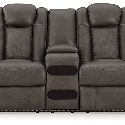 Fyne-dyme - Power Reclining Loveseat With Console/Adj Hdrst Signature Design by Ashley® 