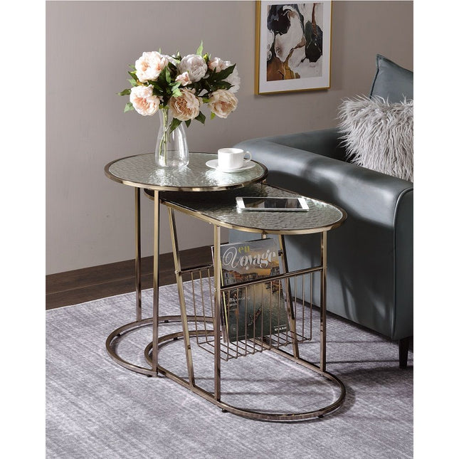 Kesha - Nesting Table Set - Gold ACME 