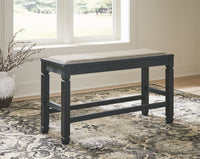 Thumbnail for Tyler - Antique Black - Dbl Counter Uph Bench - Tony's Home Furnishings