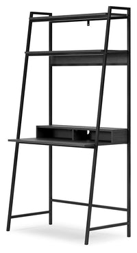 Thumbnail for Yarlow - Black - Home Office Desk And Shelf - Tony's Home Furnishings