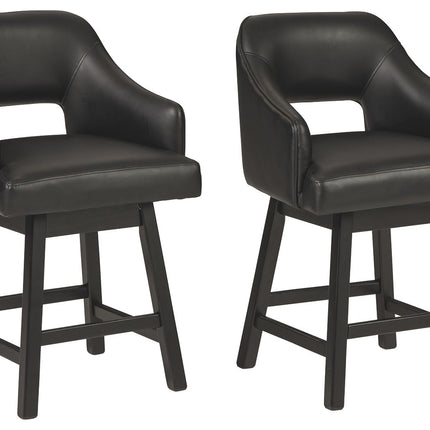 Tallenger - Upholstered Swivel Barstool (Set of 2) Signature Design by Ashley® 